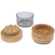 RAW Natural Wood Grinder & Stash Jar | Gray | Pieces