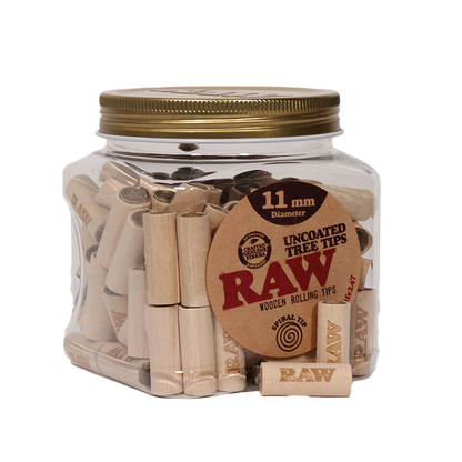 RAW Uncoated Tree Tips | 11mm Diameter | Bulk Jar
