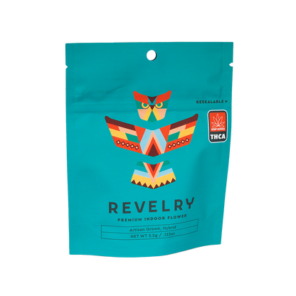 Revelry Premium Indoor THCA Flower | 3.5 Gram Package | Hybrid Packaging