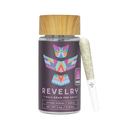 Revelry Premium Indoor THCA Pre-Rolls | Indica | 14 Piece Jar