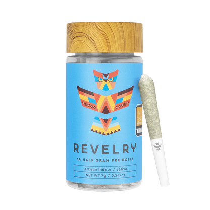 Revelry Premium Indoor THCA Pre-Rolls | Sativa | 14 Piece Jar