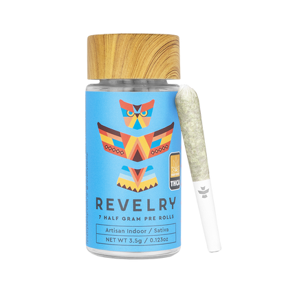 Revelry Premium Indoor THCA Pre-Rolls | Sativa | 7 Piece Jar