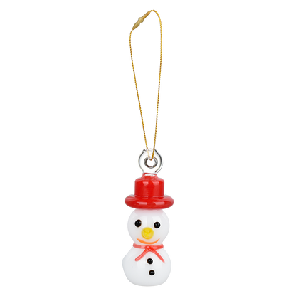 Santa's Secret Hangable Ornament Hand Pipe | Snowman | Front View