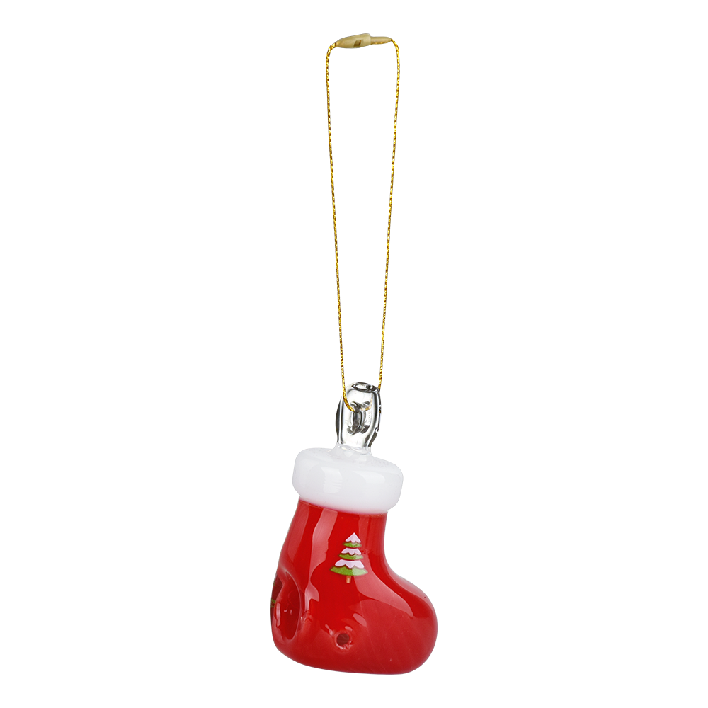 Santa's Secret Hangable Ornament Hand Pipe | Stocking | Front View