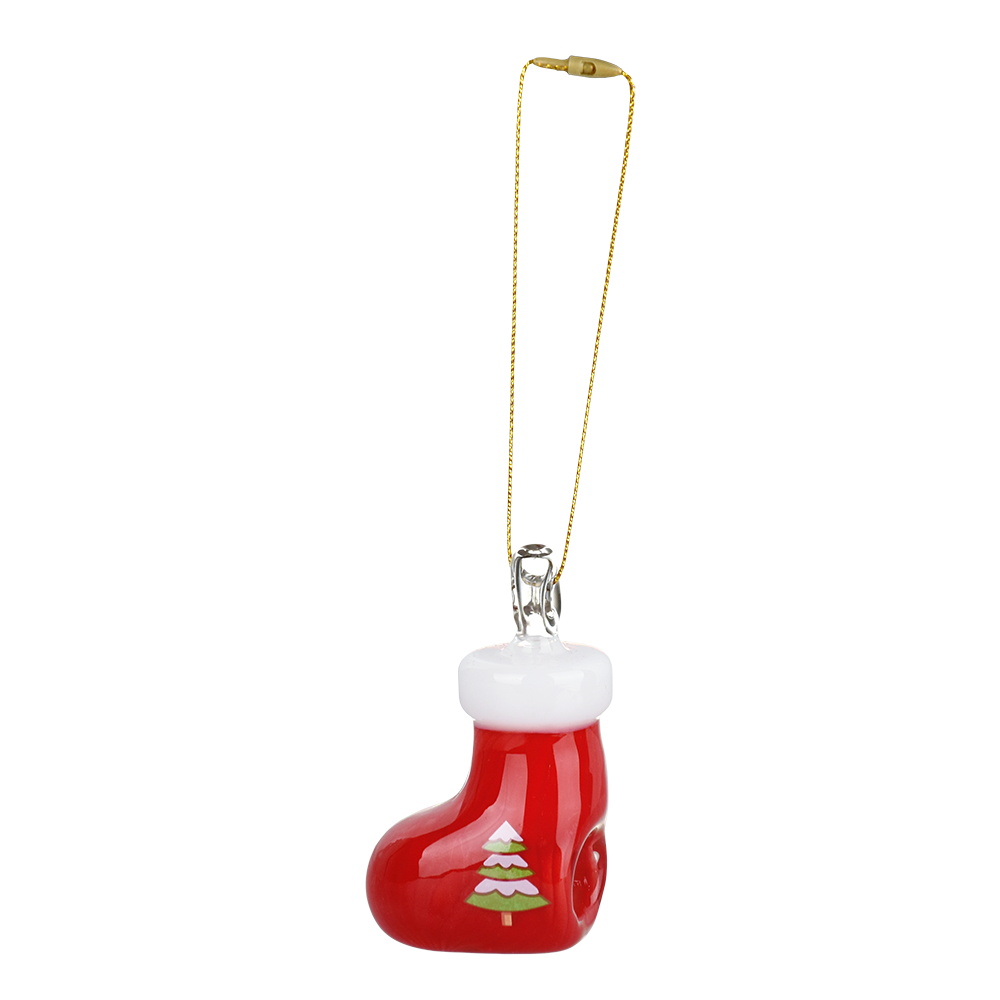 Santa's Secret Hangable Ornament Hand Pipe | Stocking | Back View