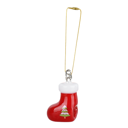 Santa's Secret Hangable Ornament Hand Pipe | Stocking | Back View