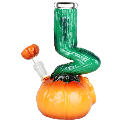 Scary Pumpkin Bent Neck Bong | Back View