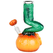 Scary Pumpkin Bent Neck Bong | Back View