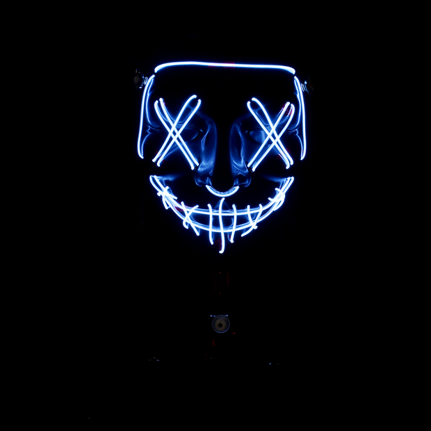 Scary Purge Gas Mask & Acrylic Bong Set | LED Light Up Accents