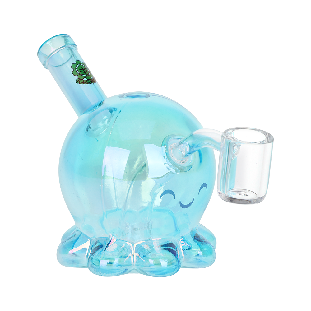 SeshGear Adorable Octopus Mini Dab Rig | Blue