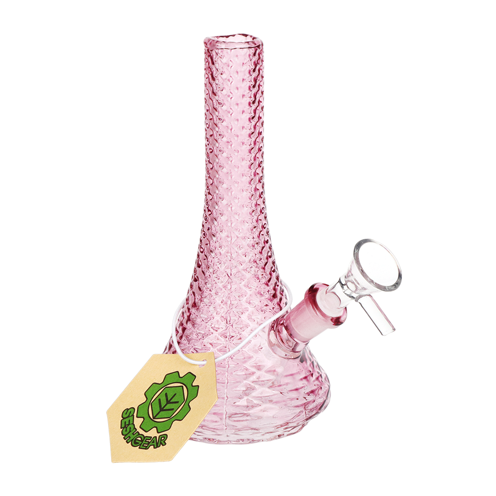SeshGear Art Deco Mini Beaker Bong | Pink