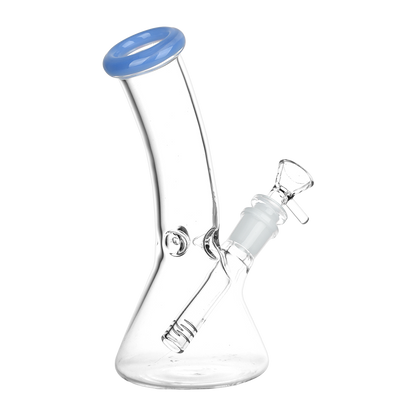 SeshGear Classic Glass Bent Neck Beaker Bong | Small Size | Back View
