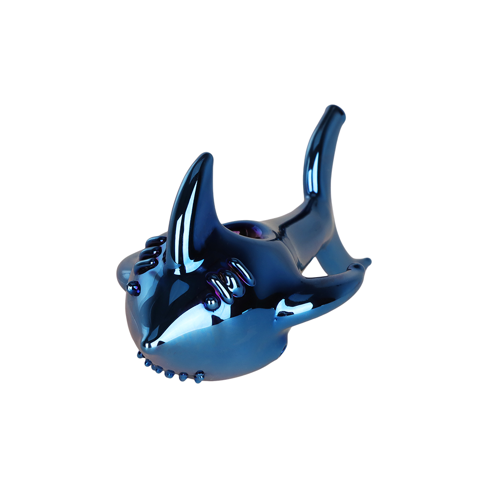 SeshGear Cobalt Chomper Electroplated Hand Pipe | Front View