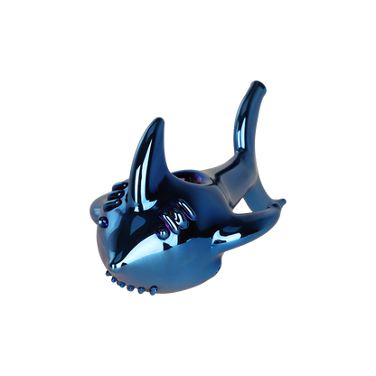 SeshGear Cobalt Chomper Electroplated Hand Pipe | Front View