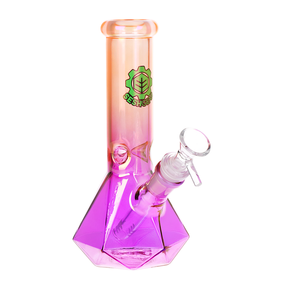 SeshGear Diamond Ombre Beaker Bong | Peach to Purple Gradient