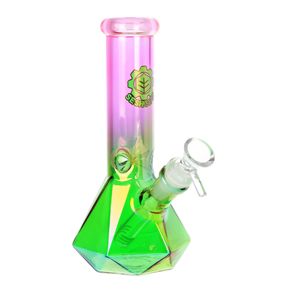 SeshGear Diamond Ombre Beaker Bong | Pink to Green Gradient