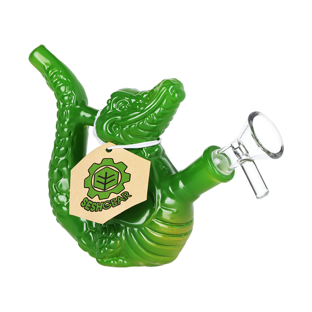 SeshGear Grinning Gator Bong | Front View