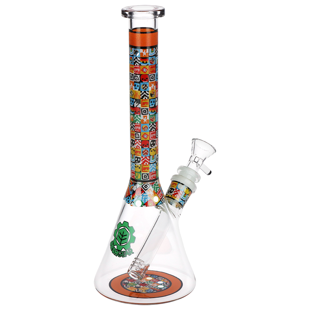SeshGear Icon Blocks Beaker Bong | Orange