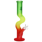 SeshGear Ombre U-Bend Tube Bong | Green Yellow Red