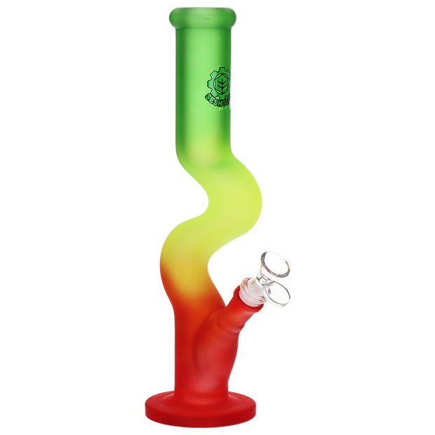 SeshGear Ombre U-Bend Tube Bong | Green Yellow Red