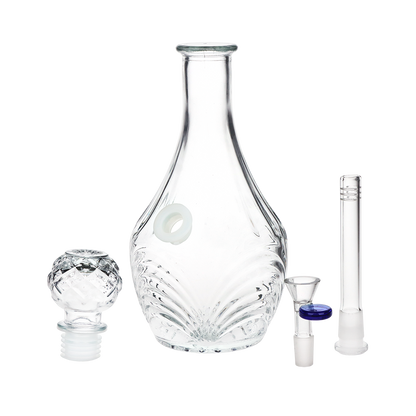 SeshGear High Stripe Vintage Decanter Bong | All Pieces View