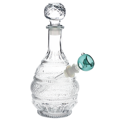 SeshGear Round Lotus Vintage Decanter Bong | Teal