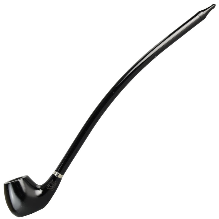 Shire Pipes The Charming | Bent Prince Churchwarden Smoking Pipe | Black