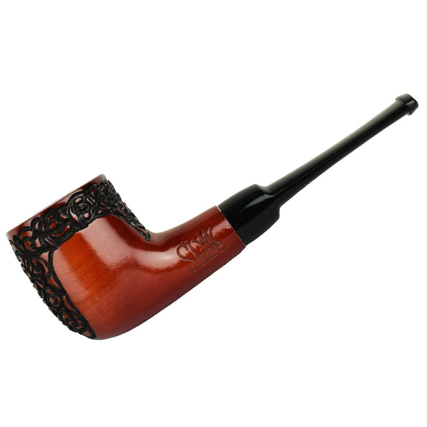 Shire Pipes Engraved Billiard Smoking Pipe | The English