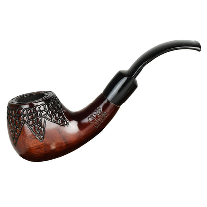 Shire Pipes Engraved Bent Apple Smoking Pipe | The Entertainer