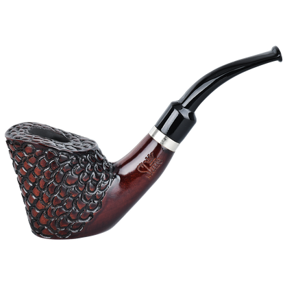 Shire Pipes Engraved Bent Poker Smoking Pipe | The Opportunist