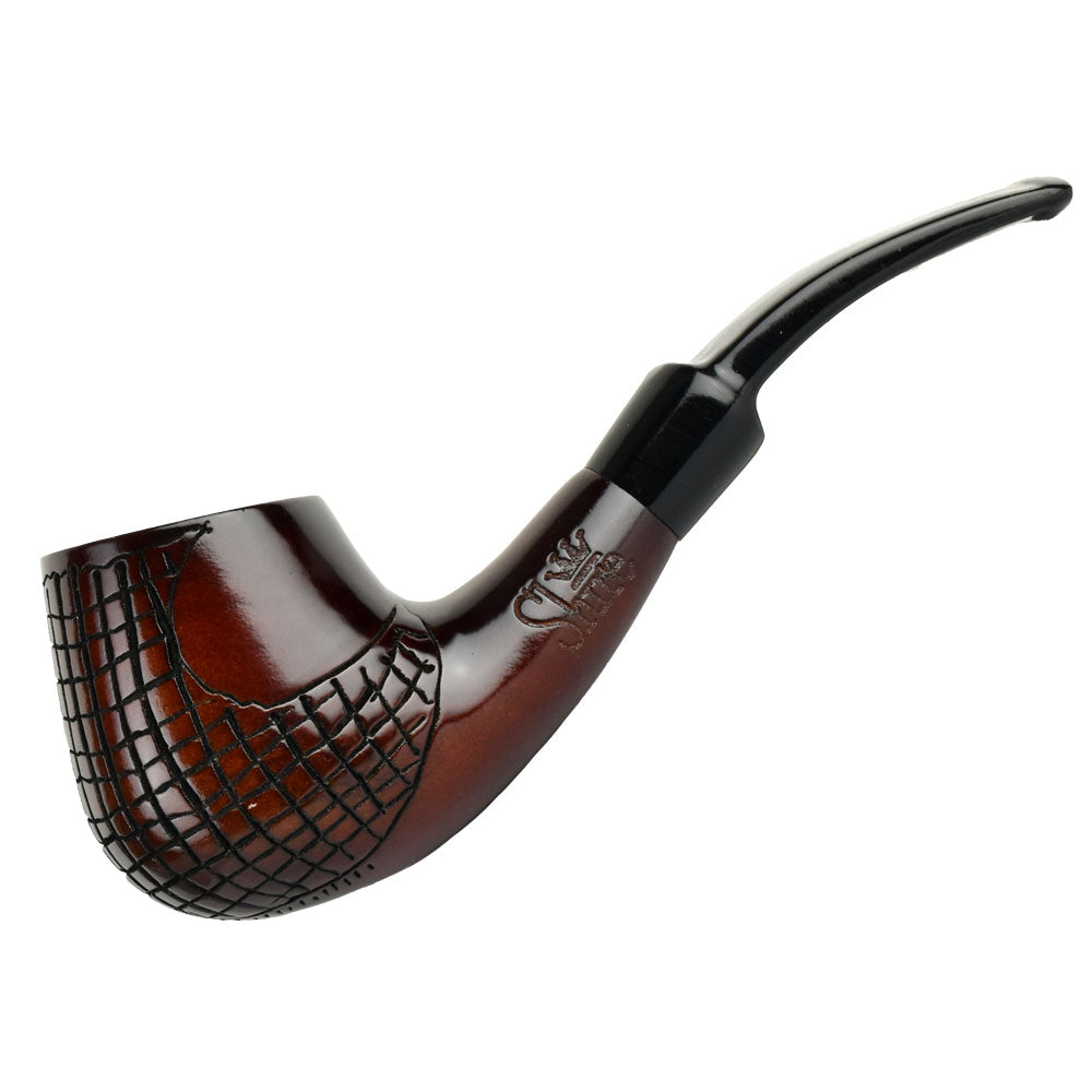Shire Pipes Engraved Bent Brandy Smoking Pipe | The Urbanite