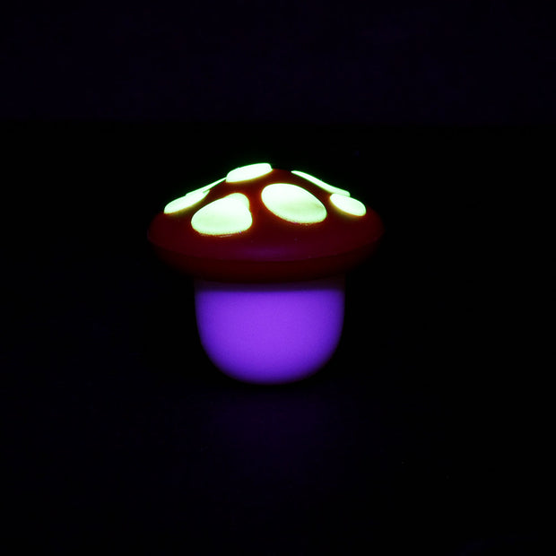 Silicone Mushroom Glow Concentrate Container | Glow In The Dark