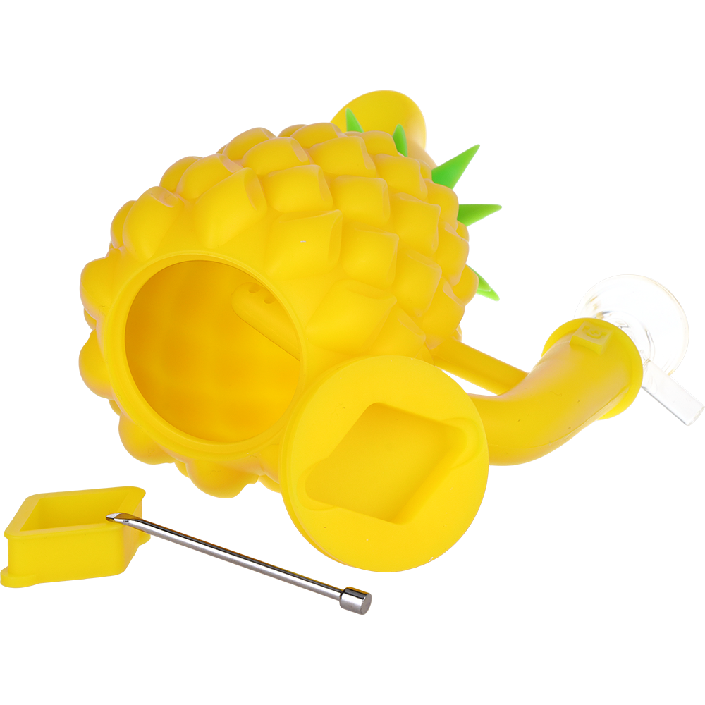 Silicone Pineapple Bong | Hidden Stash Container & Dab Tool
