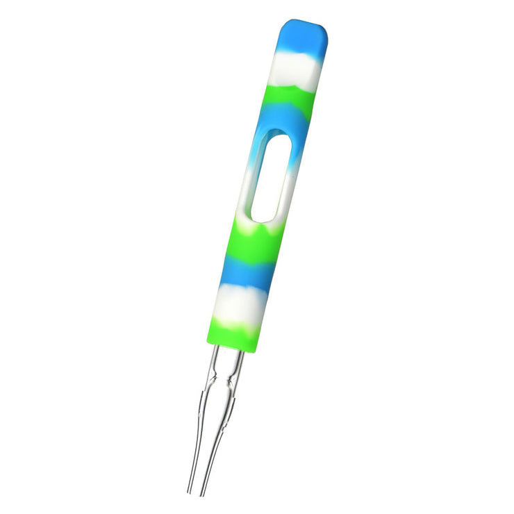 Silicone Wrapped Dab Straw | Blue Green White