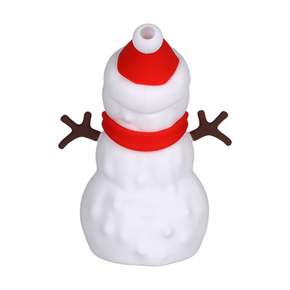 Snappy Snowman Silicone Bong | Back View