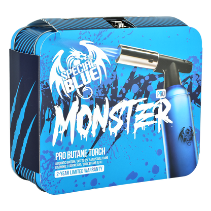 Special Blue Monster Pro 2 Torch Lighter | Blue Packaging | Front View