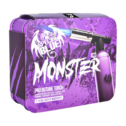 Special Blue Monster Pro 2 Torch Lighter | Purple | Packaging Front View