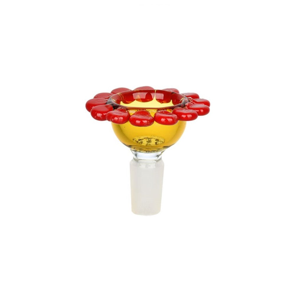 Spring Flower Herb Slide | Yellow Bowl Red Petals