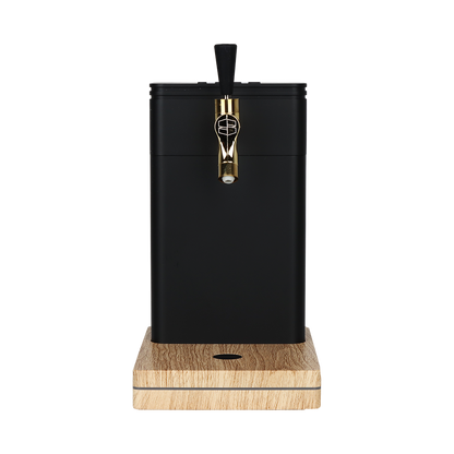 Stache Products Terp Tap | Glass of Vapor | Wood Base Gold Tap