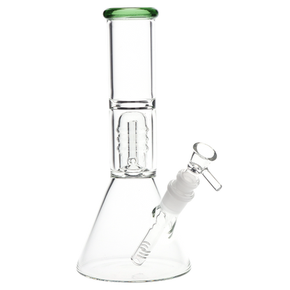 Stacked Dome Perc Beaker Bong | Green