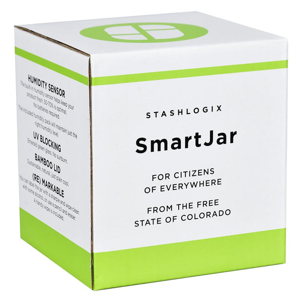 Stashlogix Bamboo & UV Glass SmartJar | Packaging