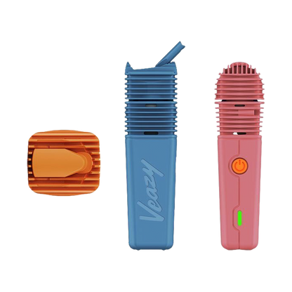 Storz & Bickel Veazy Portable Vaporizer | Top, Mouthpiece, & Side Views