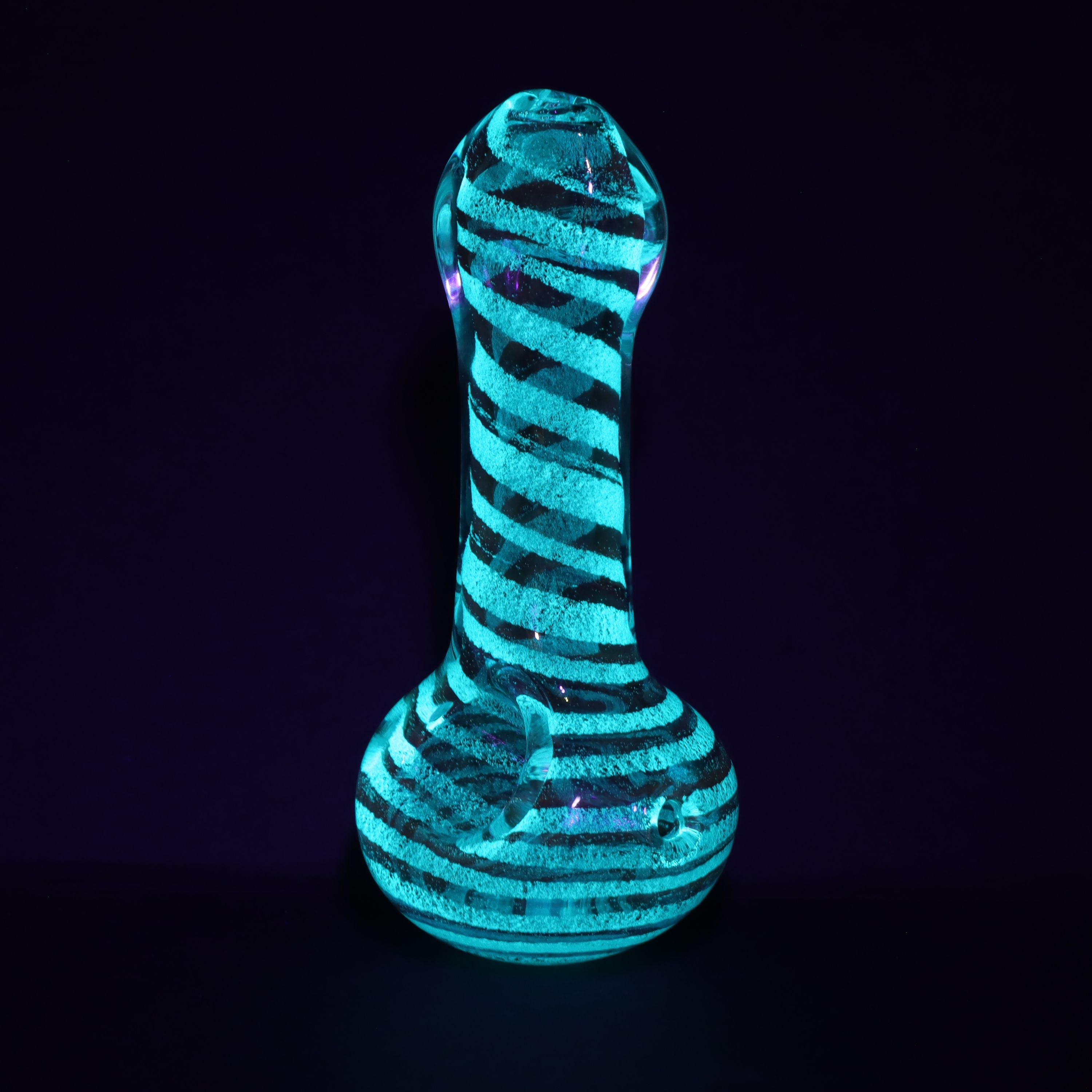 Swirling Glow Spoon Pipe | Glow In The Dark Accents