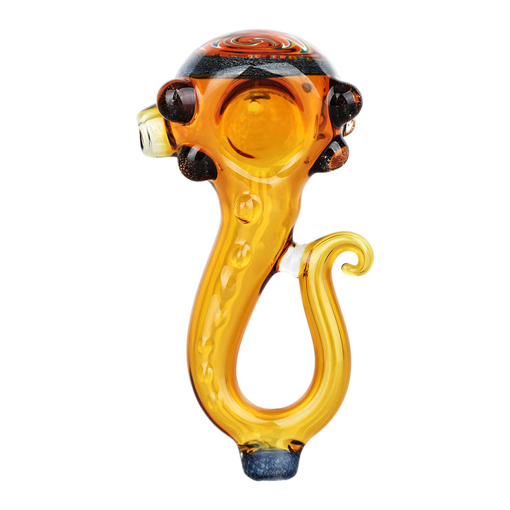 Tentacle Whirlpool Hand Pipe | Amber | Top View
