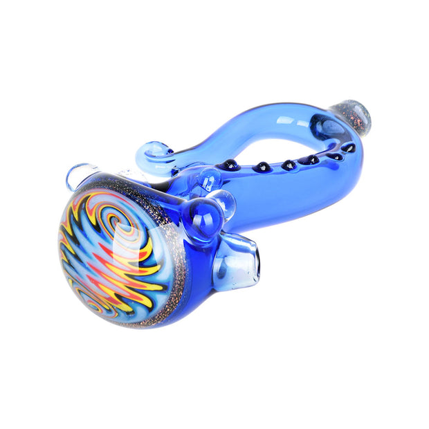 Tentacle Whirlpool Hand Pipe | Blue| Front View