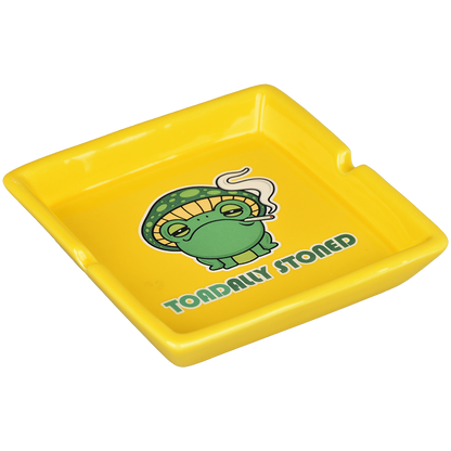 Toadally Stoned Ceramic Ashtray | Side View
