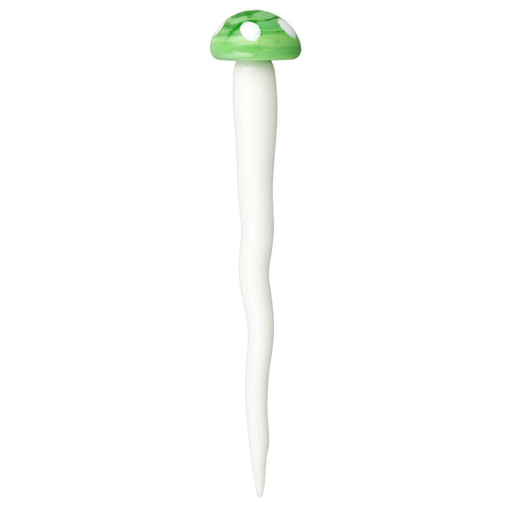Toadstool Mushroom Twisted Glass Dab Tool | Green