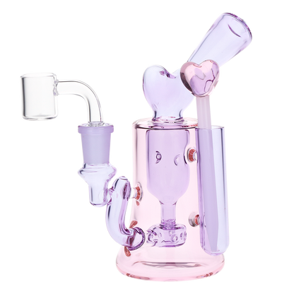 Violet Hearts Incycler Dab Rig Set | Back View
