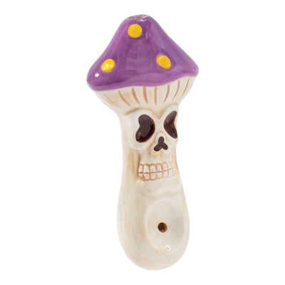 Wacky Bowlz Ceramic Hand Pipe | Skull Mushroom