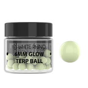 White Rhino Colored Glass Terp Pearls | 50ct Jar | Glow In The Dark